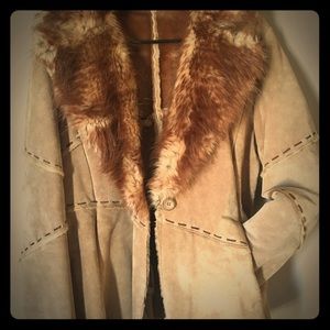 Buckle Leather Coat